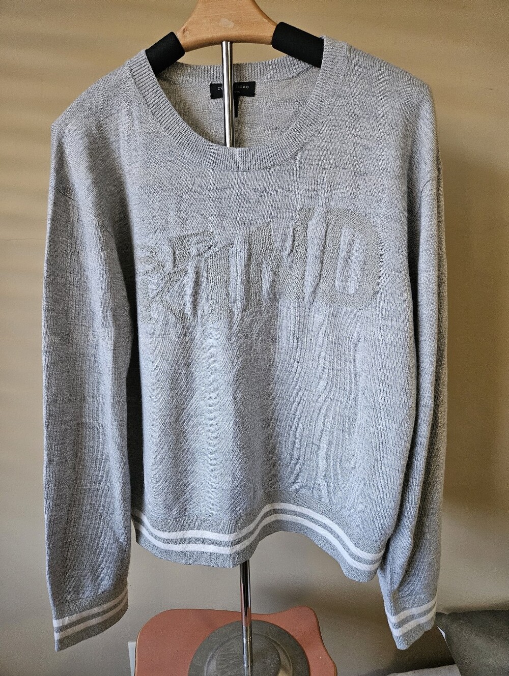 rag & bone "Be Kind" Varsity Knit Sweater - Size M